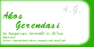 akos gerendasi business card